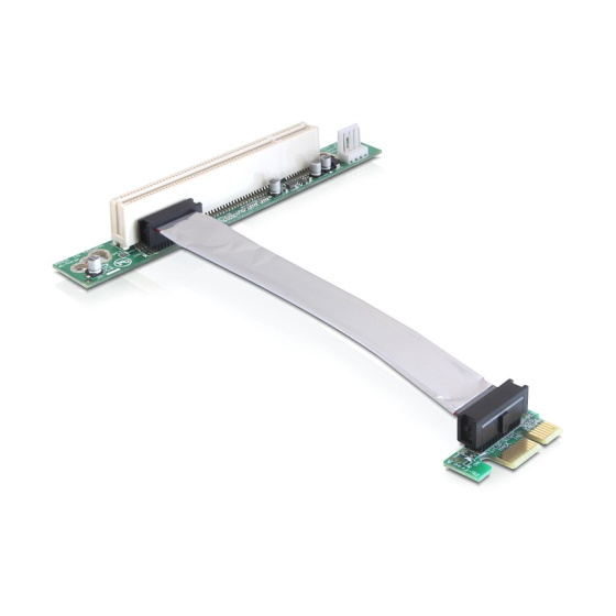 Delock 41857 Flex Risercard PCIe x1 > 1x PCI 32-bit 13cm