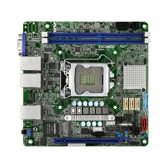 ASRock E3C246D2I max. 32GB M.2 2xGbE 8xSATA U.2 NVMe IPMI mini-ITX