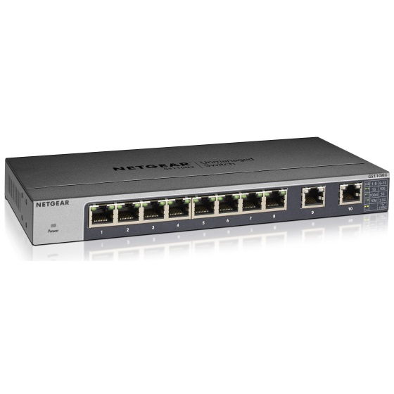 Netgear GS110MX 8-Port 1G 2-Port 10G Unmanaged Switch