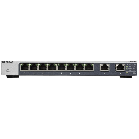 Netgear GS110MX 8-Port 1G 2-Port 10G Unmanaged Switch