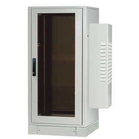Serverschrank mit Klimaanlage 24HE (B)800x(T)1000 mm lichtgrau 1500W