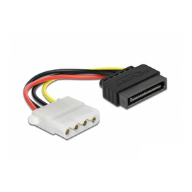 Delock 60115 Stromkabel 15-Pin SATA zu 4-Pin Molex 12cm