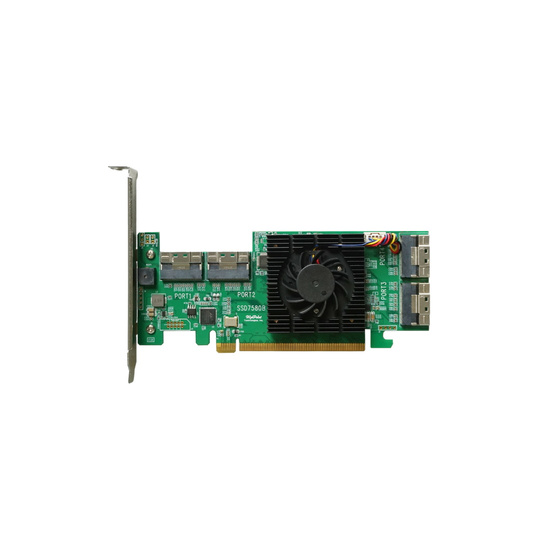 Highpoint SSD7580A 8x U.2 (4x SFF-8654 x8) NVMe RAID Controller PCIe 4.0