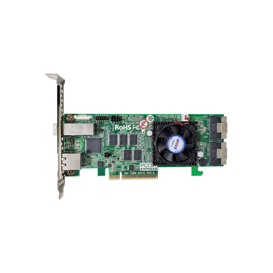 Areca ARC-1886-4X12I 16-Port SAS/SATA/NVMe Tri-Mode RAID PCIe 4.0 8GB 2x SFF-8654 x8 1x SFF-8644
