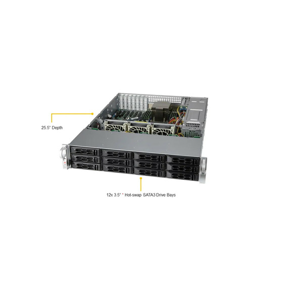 Supermicro AS-2014S-TR 2U max. 2TB 2x1GbE 7x PCIe 4.0 12x3,5 2x920W UP SP3