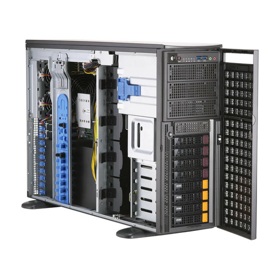 Supermicro SuperServer 740GP-TNRT Tower DP LGA4189 max. 4TB 4xGPU 8x3,5 (4x NVMe) 2xM.2 2x10GbE 2x2200W