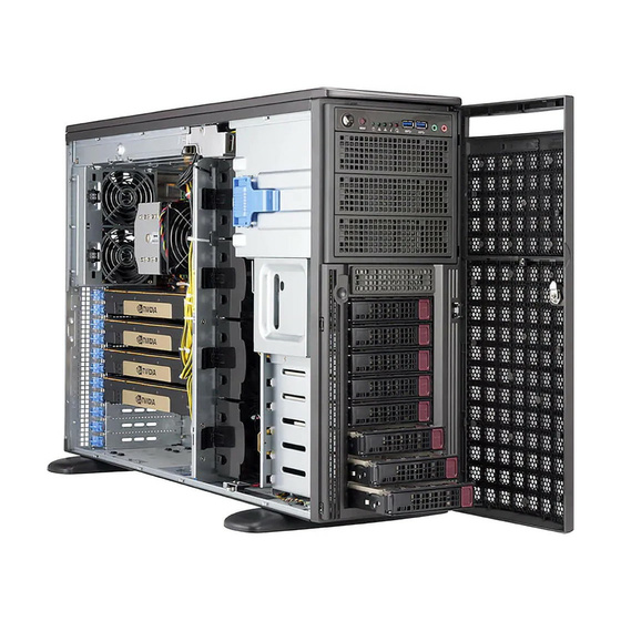 Supermicro SuperServer 540A-TR Tower UP LGA4189 max. 4TB 7xPCIe 4.0 8x3,5 4xM.2 1xGbE 1x10GbE 2x2200W