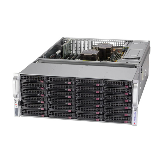 Supermicro SuperServer 640P-E1CR36L 4U DP LGA4189 max. 4TB 4xPCIe 4.0 36x3,5 SAS 12G IT-Mode HBA (4x U.2 NVMe opt.) M.2 2x10GbE 2x1600W