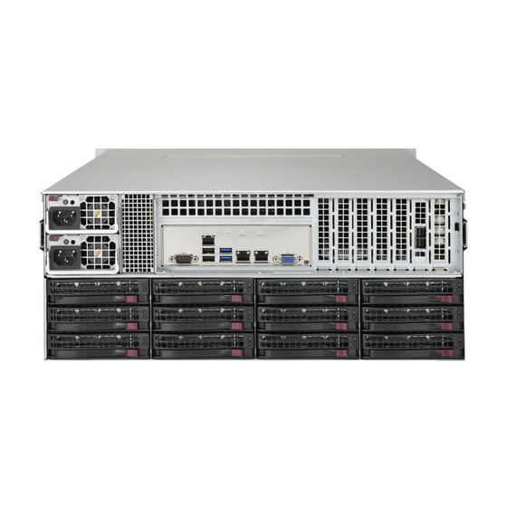 Supermicro SuperServer 640P-E1CR36L 4U DP LGA4189 max. 4TB 4xPCIe 4.0 36x3,5 SAS 12G IT-Mode HBA (4x U.2 NVMe opt.) M.2 2x10GbE 2x1600W