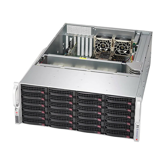 Supermicro SuperServer 640P-E1CR24L 4U DP LGA4189 max. 4TB 4xPCIe 4.0 24x3,5 SAS 12G IT-Mode HBA (4x U.2 NVMe opt.) M.2 2x10GbE 2x1200W