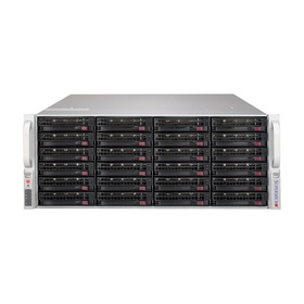 Supermicro SuperServer 640P-E1CR24L 4U DP LGA4189 max. 4TB 4xPCIe 4.0 24x3,5" SAS 12G IT-Mode HBA (4x U.2 NVMe opt.) M.2 2x10GbE 2x1200W