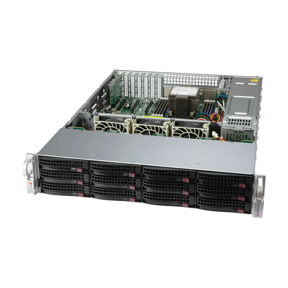 Supermicro SuperServer 520P-ACTR12H 2U UP LGA4189 max. 2TB 4xPCIe 4.0 12x3,5 SAS 12G HW-RAID (2x U.2 NVMe opt.) M.2 2x10GbE 2x800W