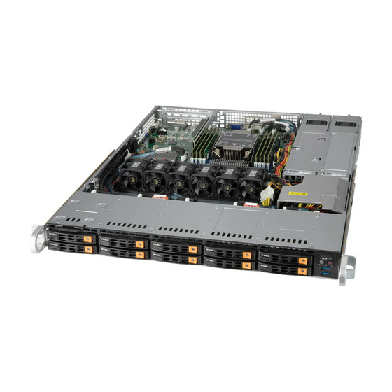 Supermicro SuperServer 110P-NTR10 1U UP LGA4189 max. 2TB 1xPCIe 4.0 10-Bay 2,5 Gen4 NVMe 2xM.2 2x10GbE 2x860W