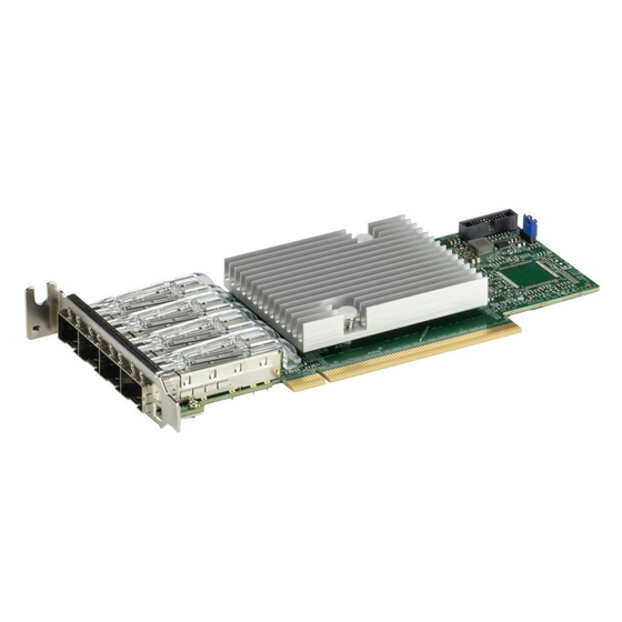 Supermicro AOC-S25GC-i4S 25G Quad Port PCIe 4.0 x16 Server NIC 4x SFP28 w/ iWARP RDMA