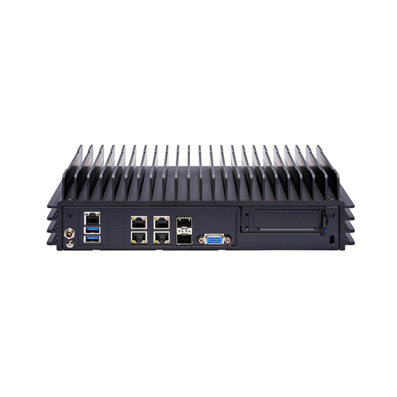 Supermicro SuperServer SYS-E302-12D-8C IoT Box 8-Core D-1736NT max. 256GB 4xGbE 2x25G SFP28 1x2,5 3xM.2 TPM IPMI fanless