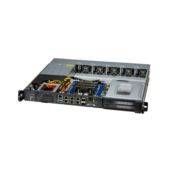 Supermicro SuperServer SYS-110D-4C-FRDN8TP IoT 1U 4-Core D-2712T max. 512GB 4xGbE 2x25G SFP28 2x10GbE 1xPCIe 2x2,5 1xM.2 IPMI 2x600W