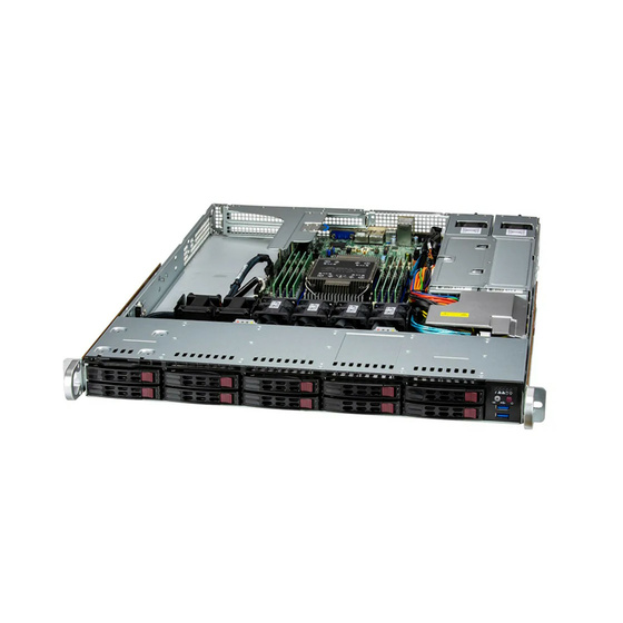 Supermicro SuperServer SYS-111E-WR 1U UP LGA4677 max. 2TB 3x PCIe 5.0 10x2,5 2xM.2 2xGbE IPMI 2x860W