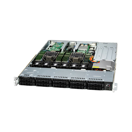 Supermicro SuperServer SYS-121C-TN10R 1U DP LGA4677 max. 4TB 2xPCIe 5.0 10x2,5 2xM.2 NIC options IPMI 2x860W