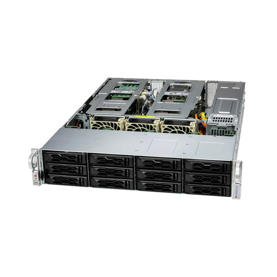 Supermicro SuperServer SYS-621C-TN12R 2U DP LGA4677 max. 4TB 6xPCIe 5.0 12x3,5 2xM.2 NIC options IPMI 2x1200W