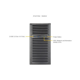 Supermicro A+ Server AS-3015A-I Tower UP LGA1718 max. 128GB 2xPCIe 5.0 4x3,5" 2xM.2 2xGbE IPMI 668W
