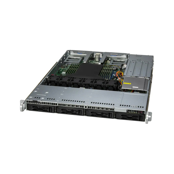 Supermicro A+ Server AS-1015CS-TNR 1U UP SP5 max. 3TB 2xPCIe 5.0 4x3,5 2xM.2 NIC options IPMI 2x860W