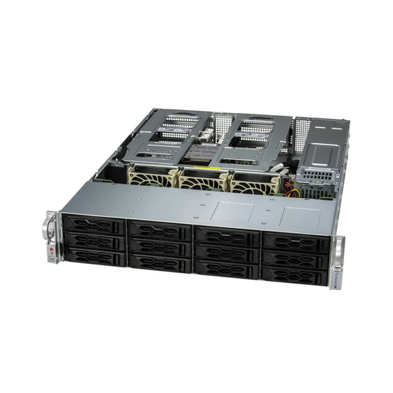 Supermicro A+ Server AS-2015CS-TNR 2U UP SP5 max. 3TB 4xPCIe 5.0 12x3,5 SAS/SATA/NVMe5 2xM.2 NIC options IPMI 2x1200W