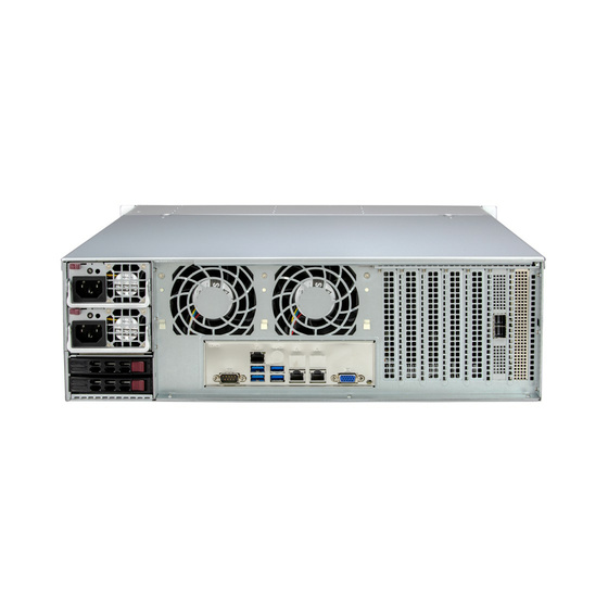 Supermicro SuperServer SSG-631E-E1CR16H 3U DP LGA4677 max. 4TB 6xPCIe 5.0 16x3,5 RAID 2x2,5 2xM.2 2x10GbE IPMI 2x1200W