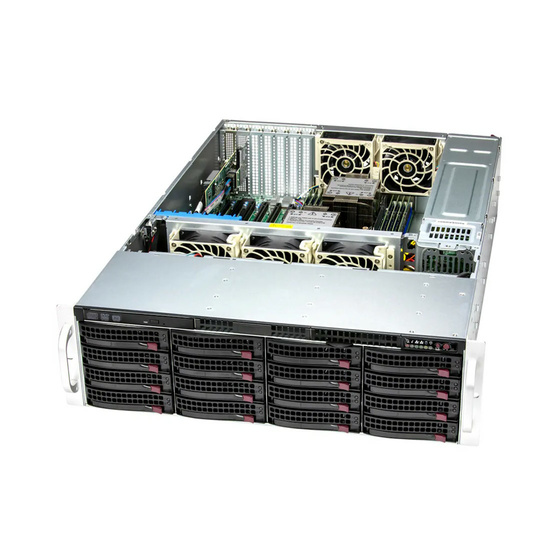 Supermicro SuperServer SSG-631E-E1CR16L 3U DP LGA4677 max. 4TB 6xPCIe 5.0 16x3,5 HBA 2x2,5 2xM.2 2x10GbE IPMI 2x1200W