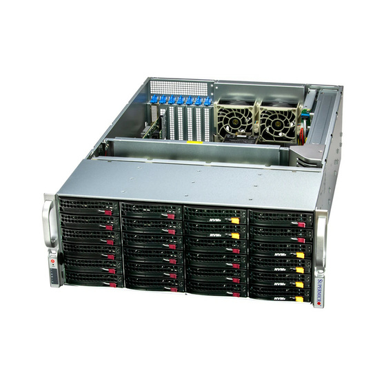 Supermicro SuperServer SSG-641E-E1CR24L 4U DP LGA4677 max. 4TB 6xPCIe 5.0 24x3,5 HBA 2x2,5 2xM.2 2x10GbE IPMI 2x1200W