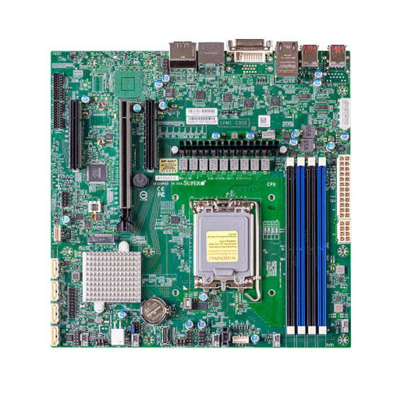 Supermicro X13SAZ-Q max. 128GB 3xPCIe 5.0/4.0 2x2.5GbE 1xM.2 1xU.2 4xSATA UP LGA-1700 mATX