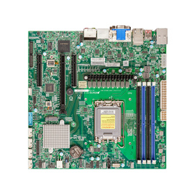 Supermicro X13SAZ-F max. 128GB 3xPCIe 5.0/4.0 2x2.5GbE 1xM.2 1xU.2 4xSATA IPMI UP LGA-1700 mATX