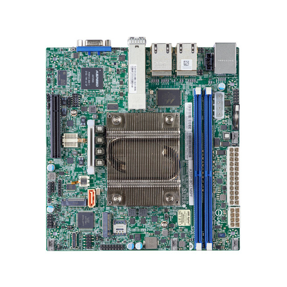 Supermicro A3SPI-8C-LN6PF max. 128GB 1xPCIe 3.0 4x1GbE 2x10G SFP+ 2xM.2 1xU.2 1xSATA (up to 5xSATA) IPMI w/ Intel Atom C5325 9MB / 8x 2.4GHz / 8T / 41W mini-ITX