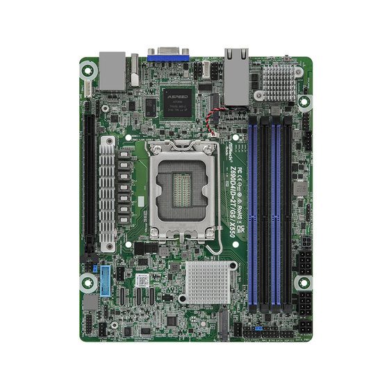 ASRock Z690D4ID-2T/G5/X550 max. 128GB 1xPCIe 5.0 2x10GbE 2xM.2 3xU.2 (up to 8xSATA) IPMI UP LGA-1700 Deep mini-ITX
