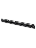 DIGITUS 19" Patch Panel Kat. 6E 24x RJ45 1HE ungeschirmt schwarz