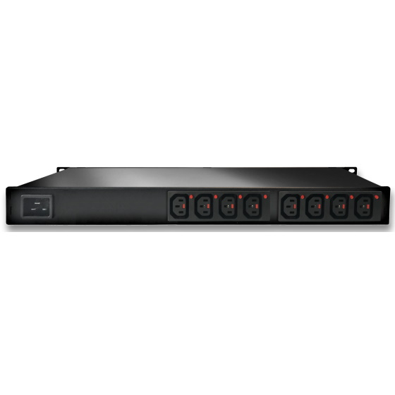 GUDE 8031-2 PDU Switched 1HE 230V/16A 8xC13 Lock Out 1xC20 In