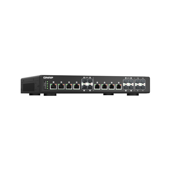 QNAP QSW-IM1200-8C 12-Port 10G SFP+ / RJ-45 Combo Switch Fanless -30C - 65C wide temp