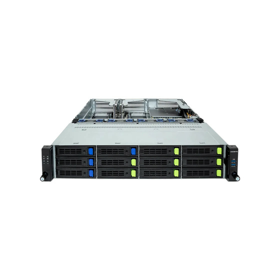 Gigabyte R263-Z33-AAF1 2U UP SP5 max. 3TB 2xPCIe 5.0 1xPCIe 4.0 12x3,5 1xM.2 1xGbE IPMI 2x2400W