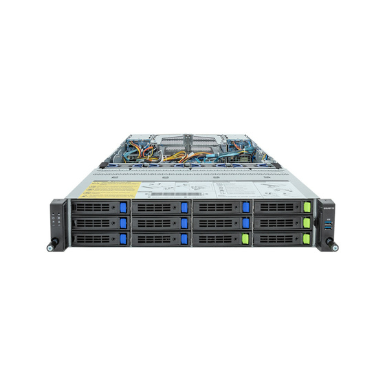 Gigabyte R283-Z93-AAL1 rev. 3.x 2U DP SP5 max. 6TB 4xPCIe 5.0 12x3,5 4x2,5 2xGbE IPMI 2x2700W