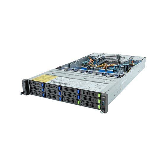 Gigabyte R283-Z93-AAL1 rev. 3.x 2U DP SP5 max. 6TB 4xPCIe 5.0 12x3,5 4x2,5 2xGbE IPMI 2x2700W