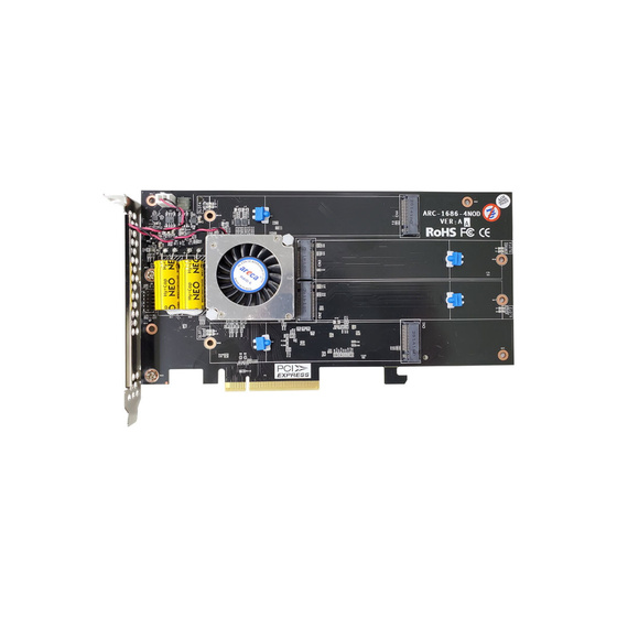 Areca ARC-1686-4NOD 4-Port PCIe 4.0 M.2 2280/22110 NVMe RAID Full-Height