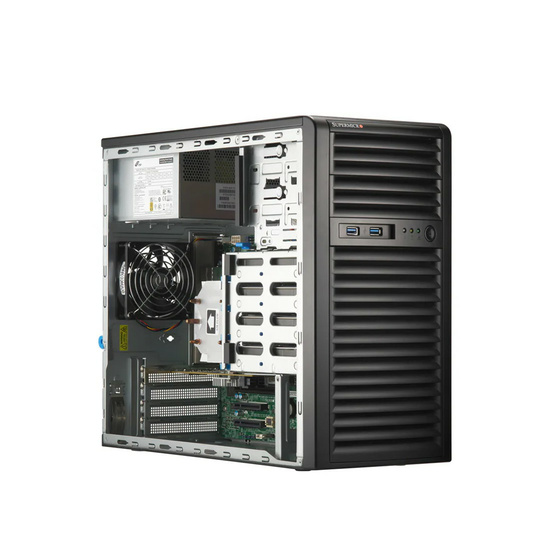 Supermicro SuperServer SYS-531R-I Tower UP LGA1700 max. 128GB 4xPCIe 5.0/4.0 4x3,5 SATA 2x5,25 M.2 2xGbE IPMI 400W