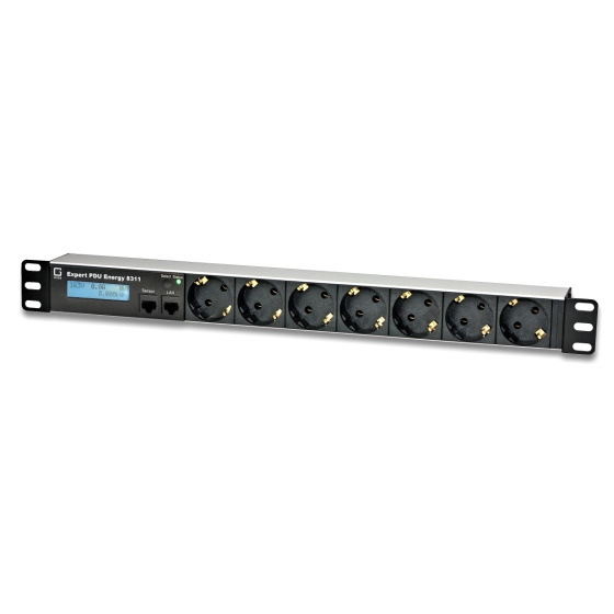 GUDE 8311-2 PDU Metered 1HE 230V/16A 7xSchuko Out (RCM Typ A) 1xSchuko In