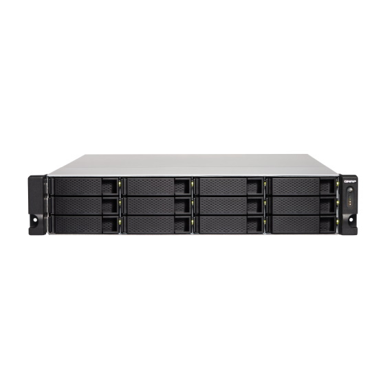 QNAP TS-1232PXU-RP-4G 2U 12-Bay 4-Core 4GB 2x10G SFP+ 2x2.5GbE Red. PSU
