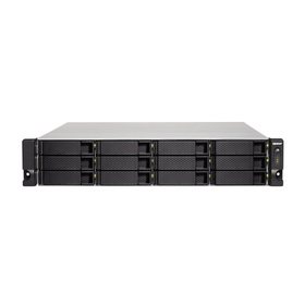 QNAP TS-1232PXU-RP-4G 2U 12-Bay 4-Core 4GB 2x10G SFP+ 2x2.5GbE Red. PSU