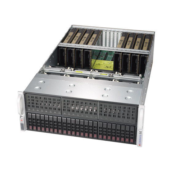 Supermicro SuperServer SYS-4029GP-TRT 4U max. 6TB 2x10GbE 24x2,5 8xGPU 4x2000W S3647