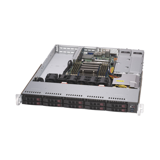 Supermicro SuperServer AS-1114S-WTRT 1U max. 2TB 2x10GbE 10x2,5 3xPCIe 2x500W UP SP3