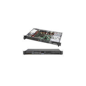 Supermicro SuperServer 5019A-FTN10P IoT 1U 8-Core C3758 max. 256GB 8xGbE 2x1G SFP 4x2,5" 2xM.2 1xPCIe IPMI