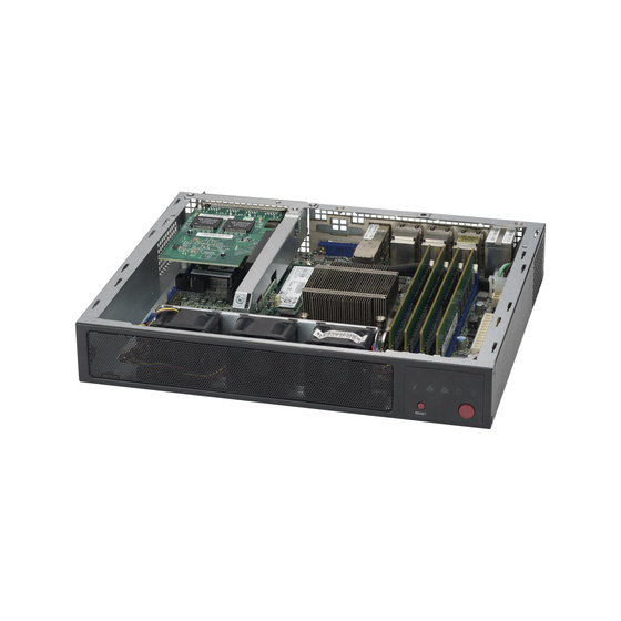 Supermicro SuperServer E300-8D IoT Box 4-Core D-1518 max. 128GB 6xGbE 2x10G SFP+ M.2 1xPCIe IPMI