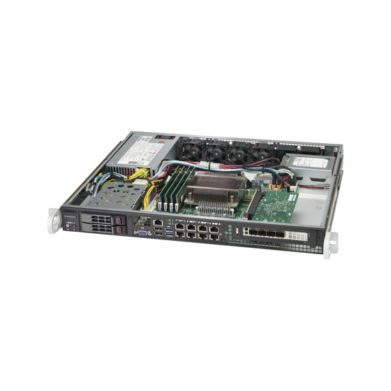 Supermicro CSE-513BTQC-350B 1U Chassis 2x2,5 Front I/O Short 350W