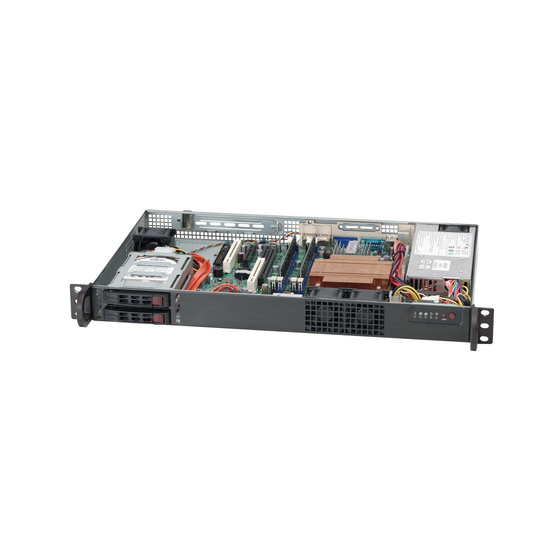 Supermicro CSE-510T-203B 1U Chassis 2x2,5 Short 200W